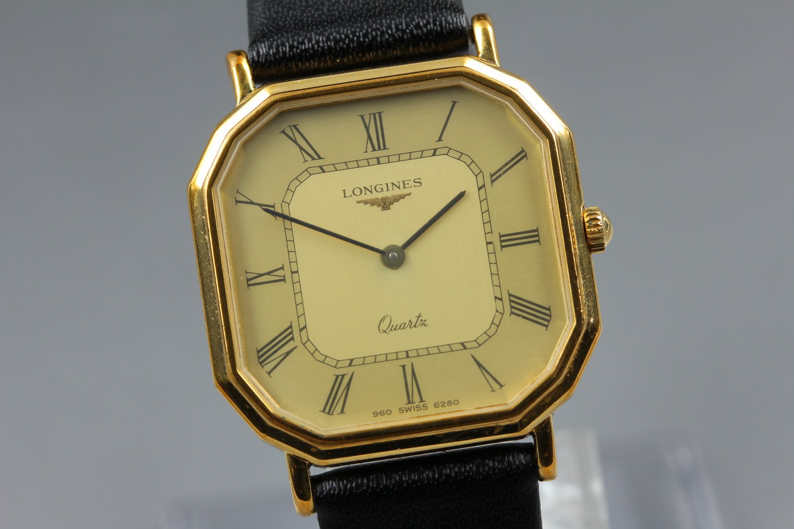 【Exc+5】 LONGINES Roman 6280 Quartz Gold Dress Vintage Watch