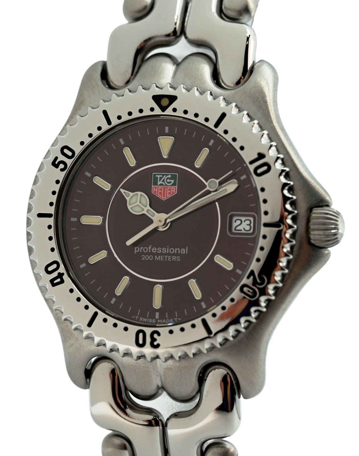 Tag Heuer 38mm Men’s Professional SEL 200m Plum/ Purple Dial Watch! Ref: WG111F!