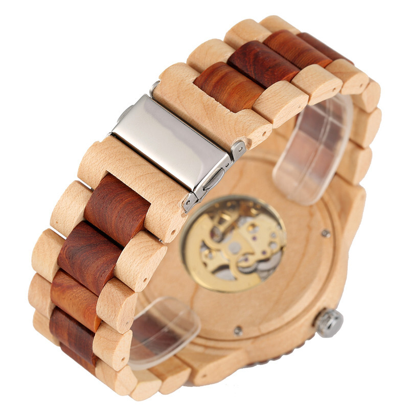 Modern Men’s Watch Casual Self-wind Mechanical Wrist Watches Adjustable Strap