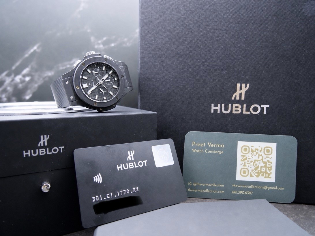 Hublot Big Bang Black Magic Carbon Fiber Dial Ceramic 301.CI.1770.RX B &P 2021