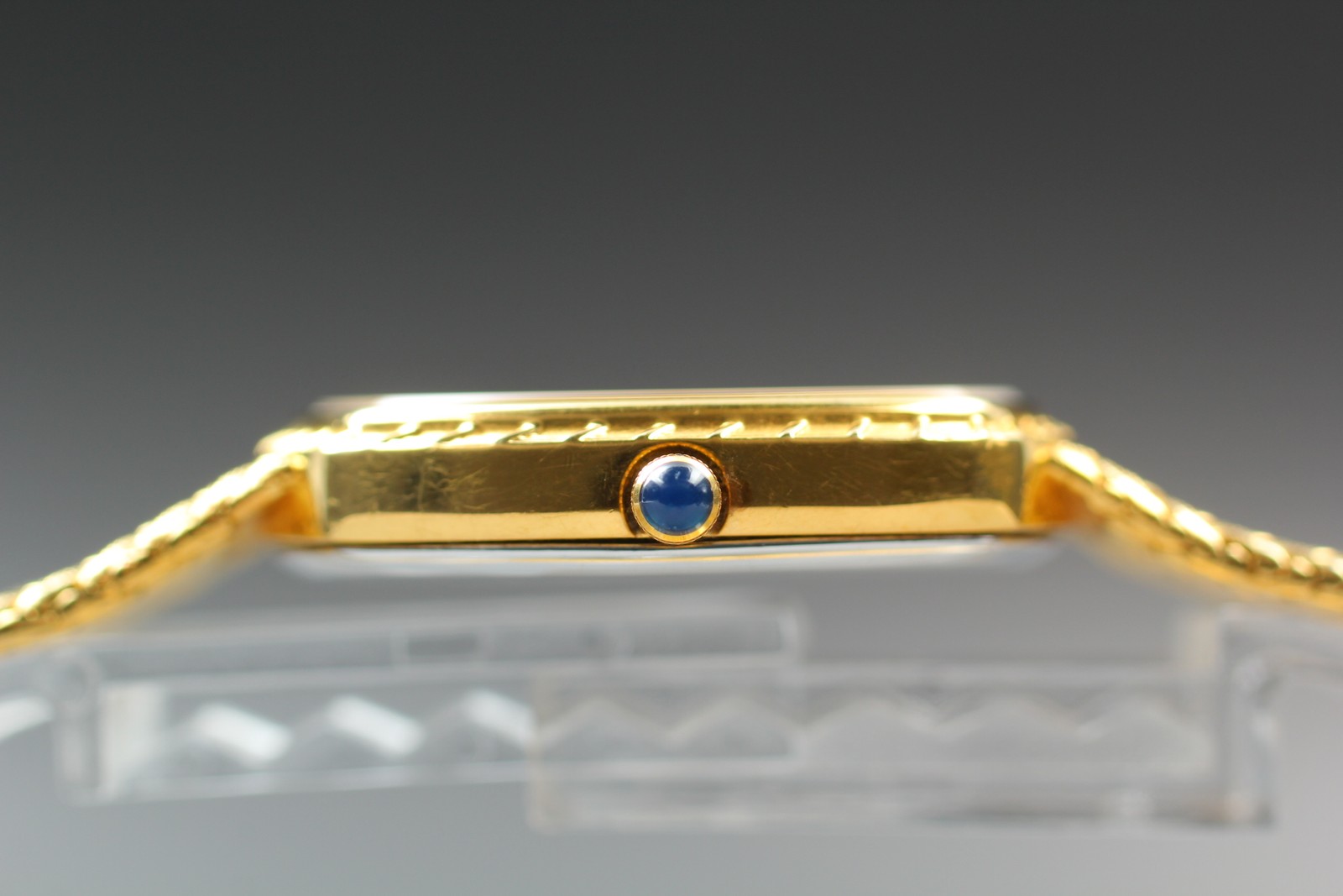 [Near MINT] Cyma 604SP Gold Dial Diamond Markers 30mm Swiss Square Watch JAPAN