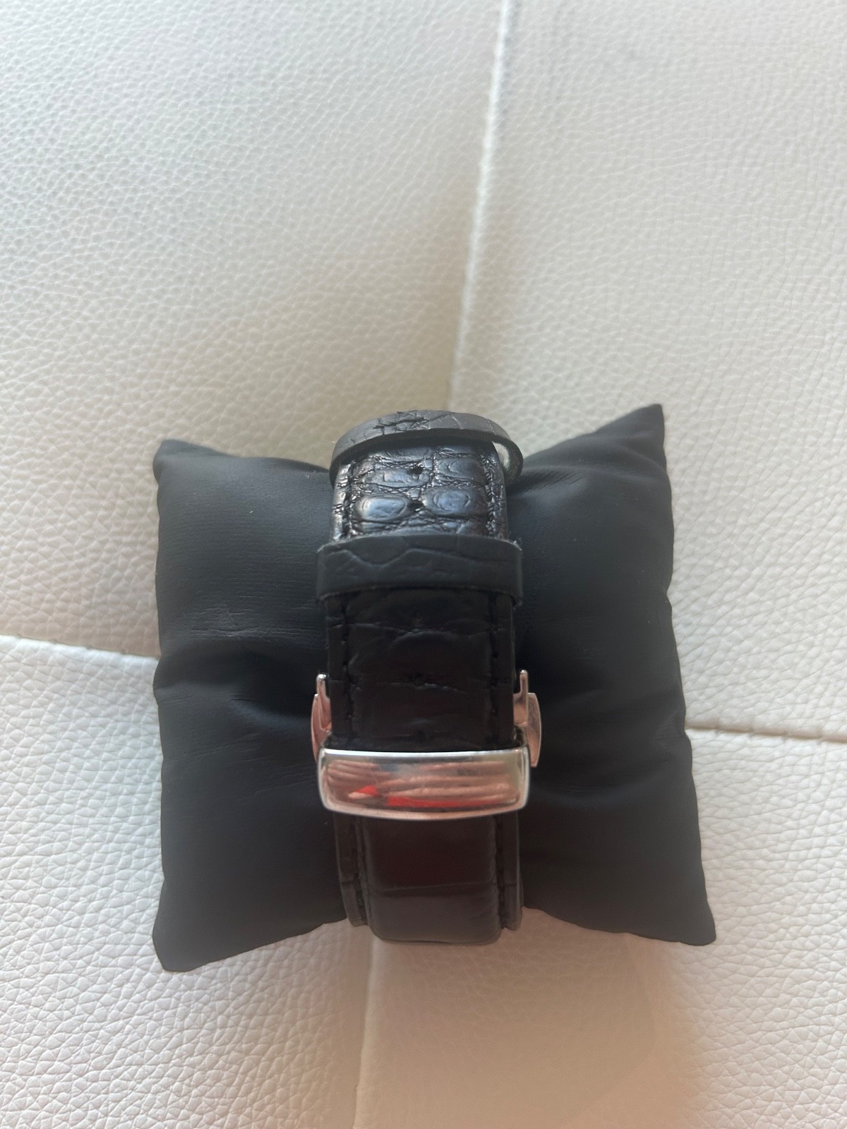 Glycine incursore automatic 200m brushed steel face with black leather strap