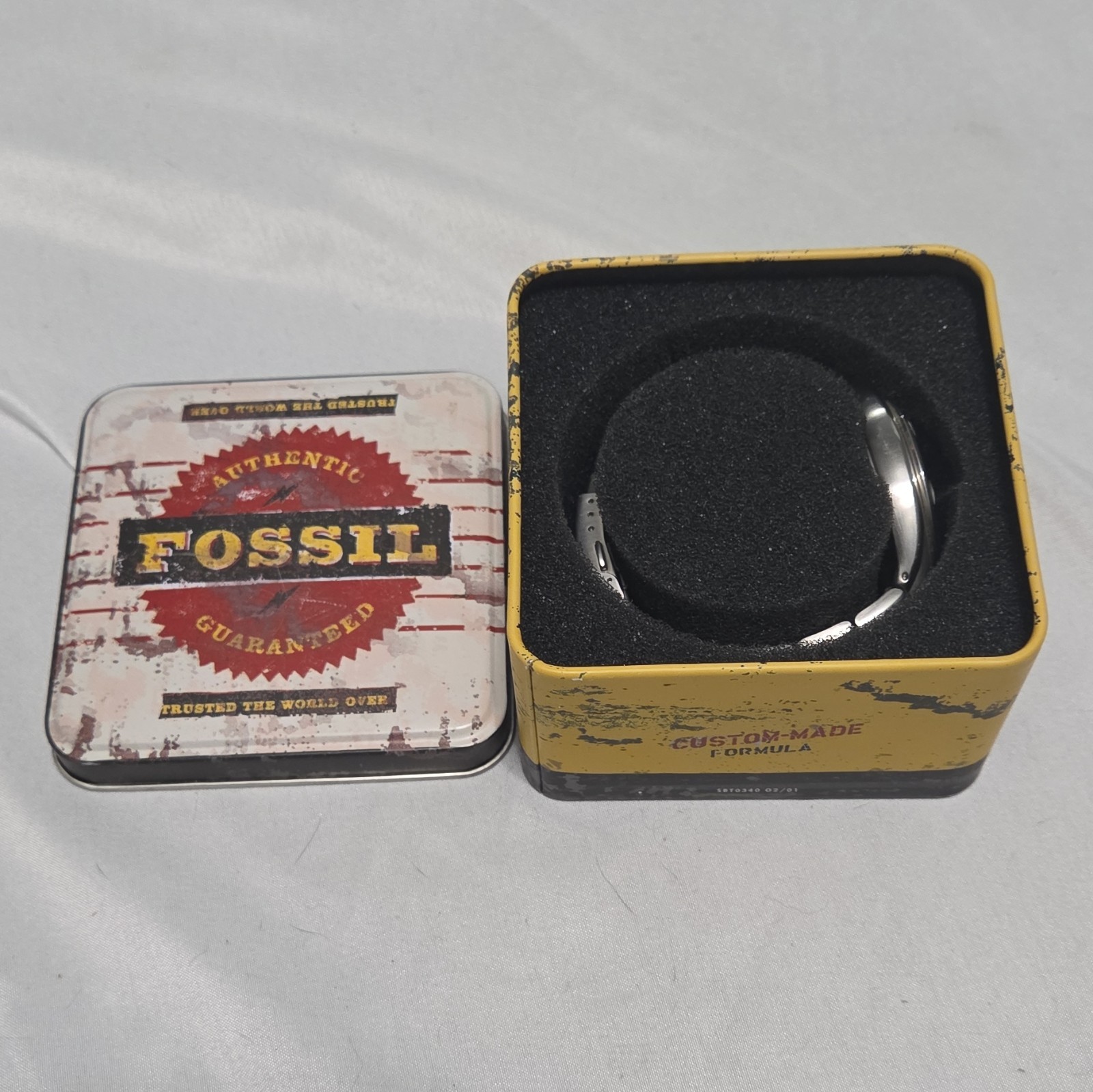 Fossil Blue Sport AM-3345 Blue Dial Stainless Steel Quartz 100m w/Box