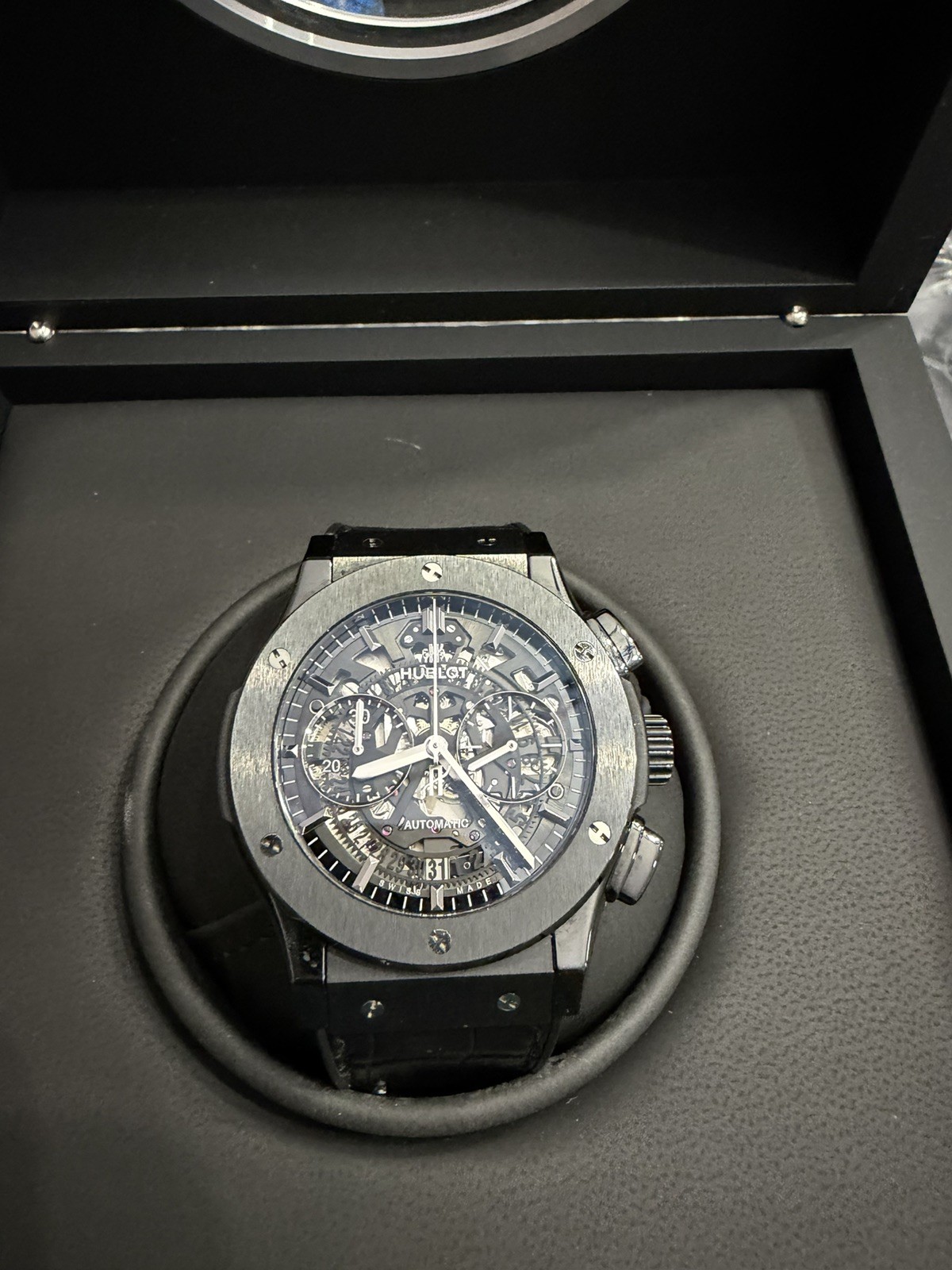 Hublot Classic Fusion Black Magic 45mm Watch Box Papers 525.CM.0170.LR
