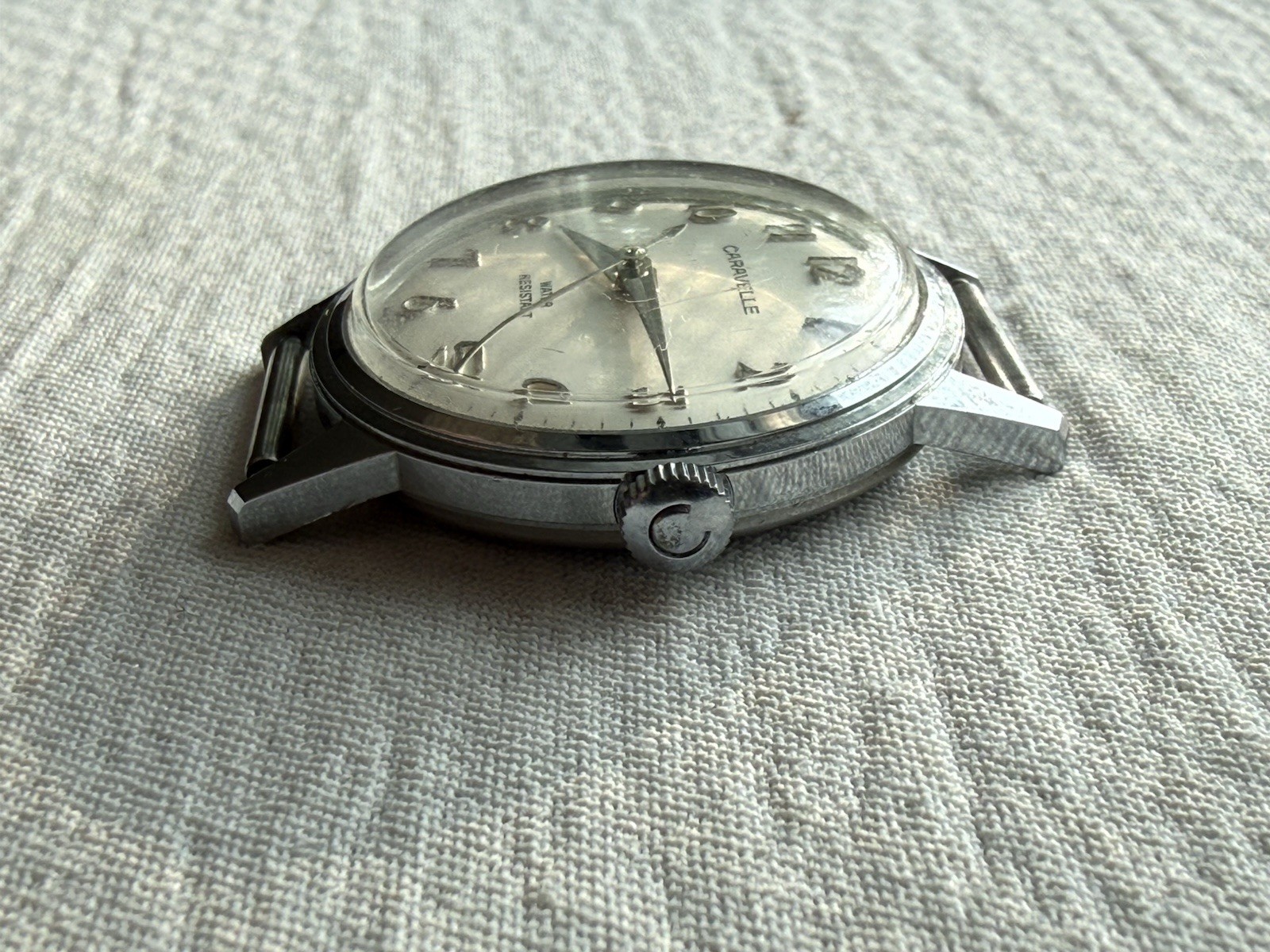 Vintage 1970 Caravelle By Bulova 31.5mm Mechanical Watch For Parts/Repair