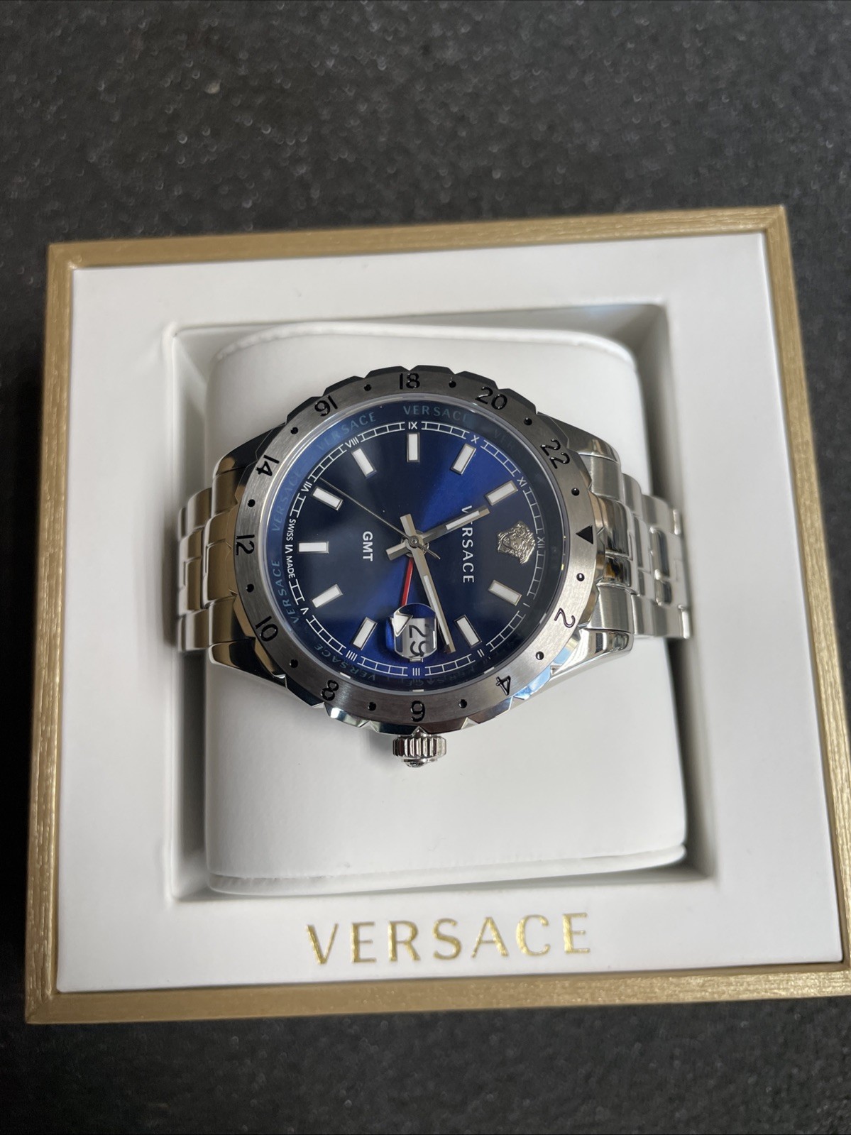 Versace V-Chrono Chronograph Quartz Blue Dial Men’s Watch V11 230014170209
