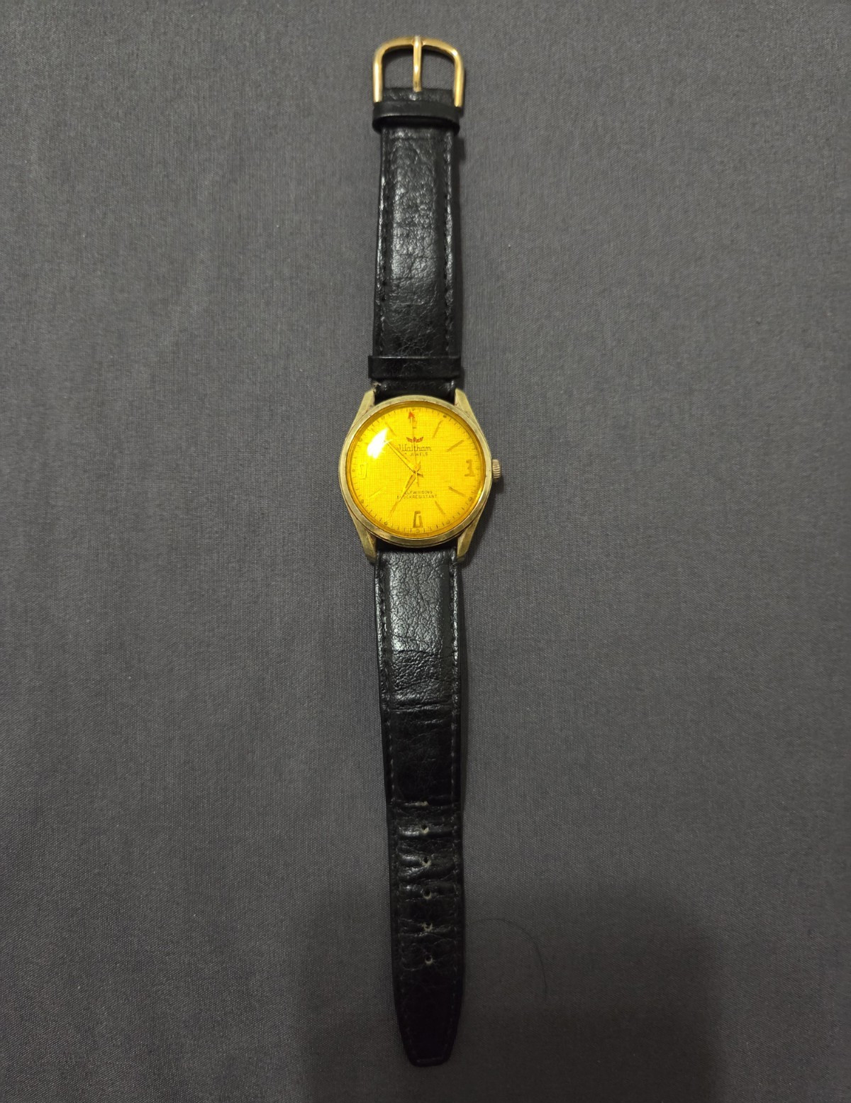 Vintage Waltham 17 Jewels Automatic Watch Tinted Yellow Orange Crystal – RUNNING