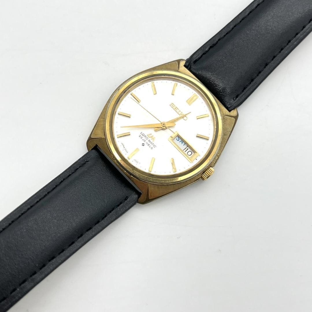 [Slightly flawed] Seiko automatic watch, 23 jewels, day-date, new strap, men'