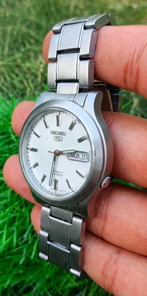 Seiko 5 Automatic 7S26-03J0 White Dial Day-Date 21 Jewels Men’s Watch