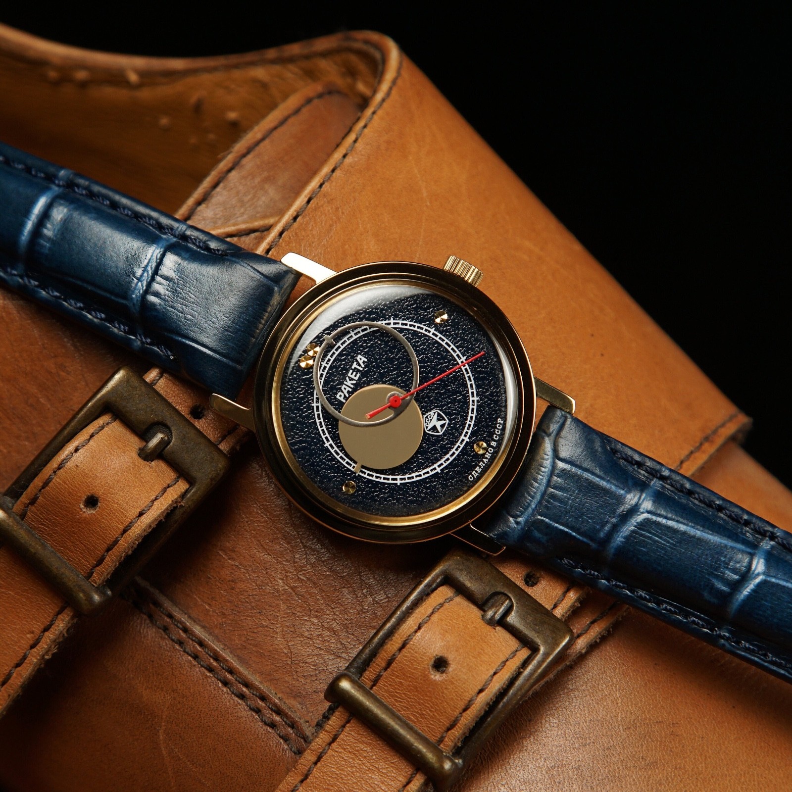 Raketa Copernicus 1980s Blue DIAL – Vintage 1980s Soviet Watch USSR – UNWORN