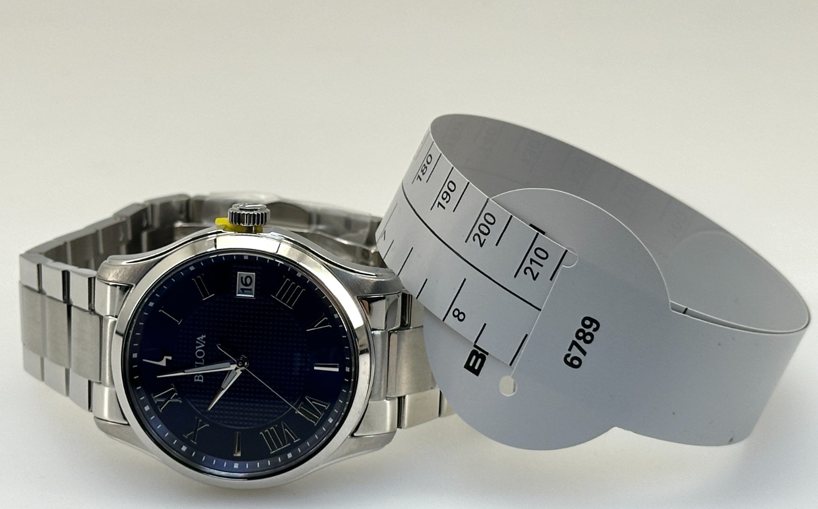 Bulova Wilton Men’s Quartz Silver-Tone Blue Dial Watch 41MM 96B386 #219