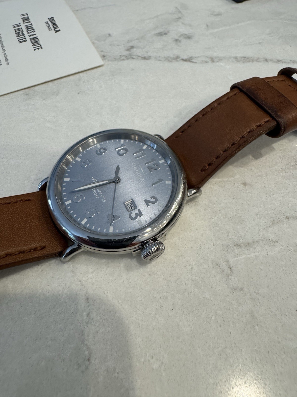 Shinola Runwell 47mm Silver Stainless Steel