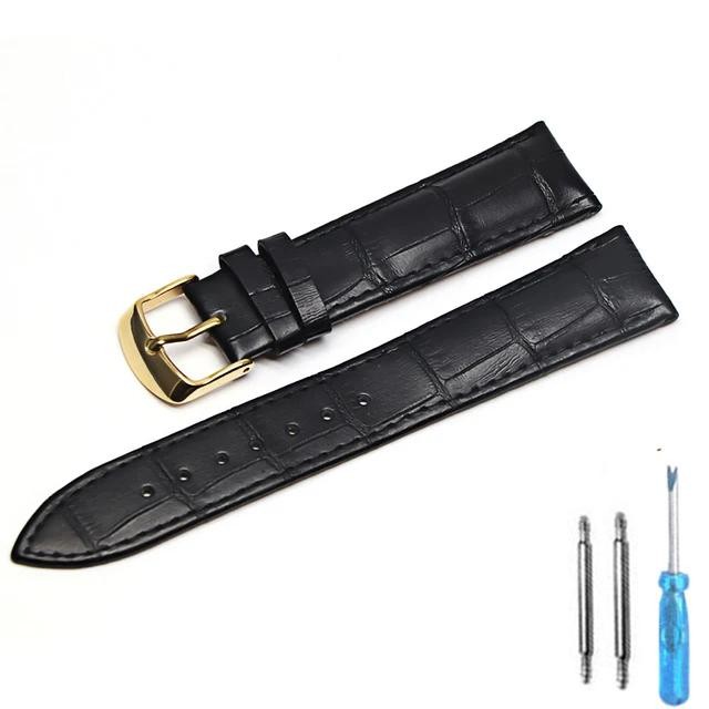 12/ 14/ 16/ 18/ 20/ 22/ 24mm Genuine Leather Wristband Watch Strap Band Bracelet