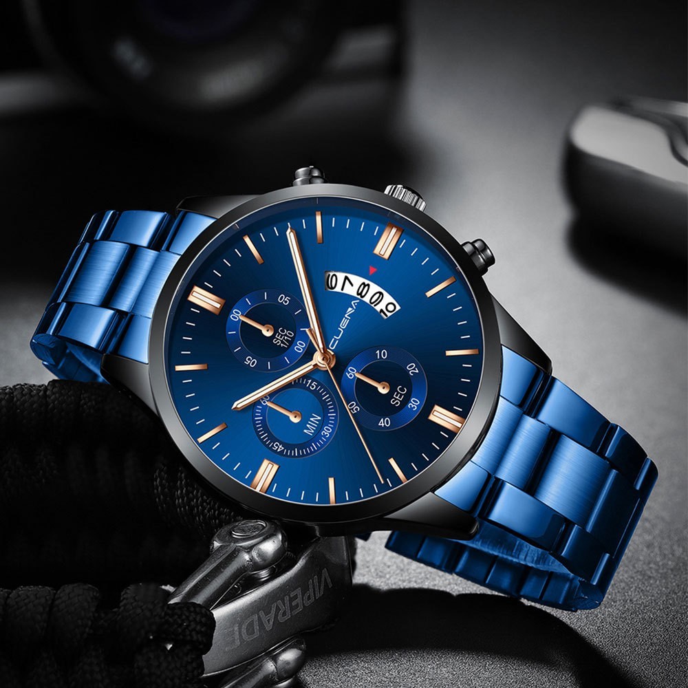 Men’s Fashion Stainless Steel Watch Quartz Luminous Classic Watches 1PCS
