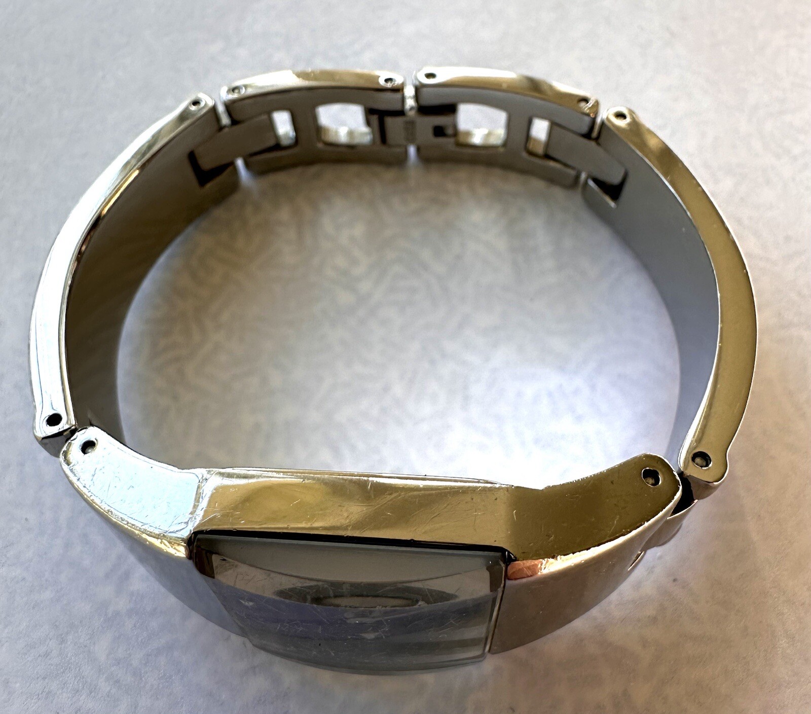 Guess G66005L Ladies Watch Silver Tone New Battery Blue Face Sliver Tone