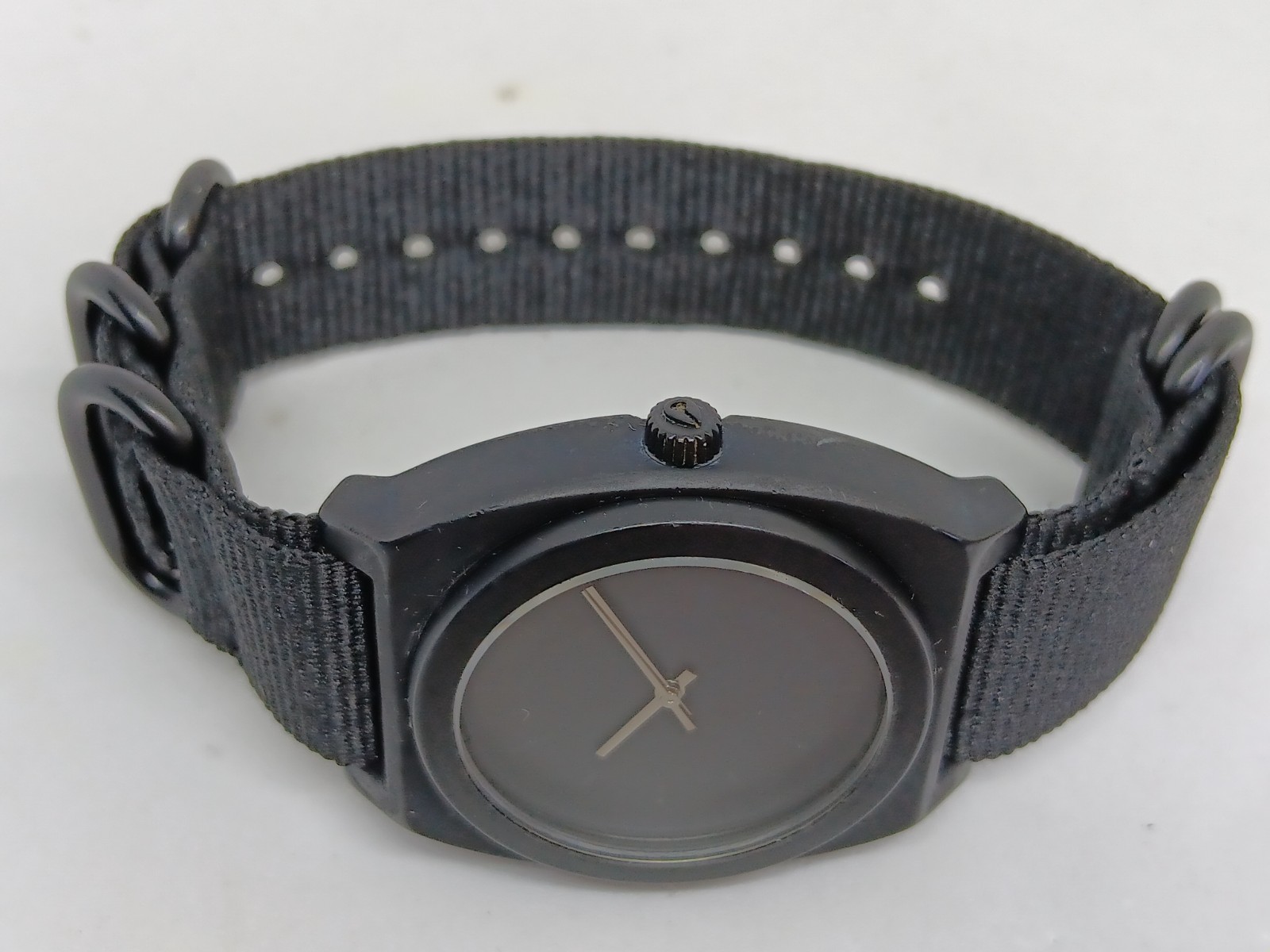 Nixon Time Teller Unisex 39mm Black Polycarbonate Nylon Strap Watch