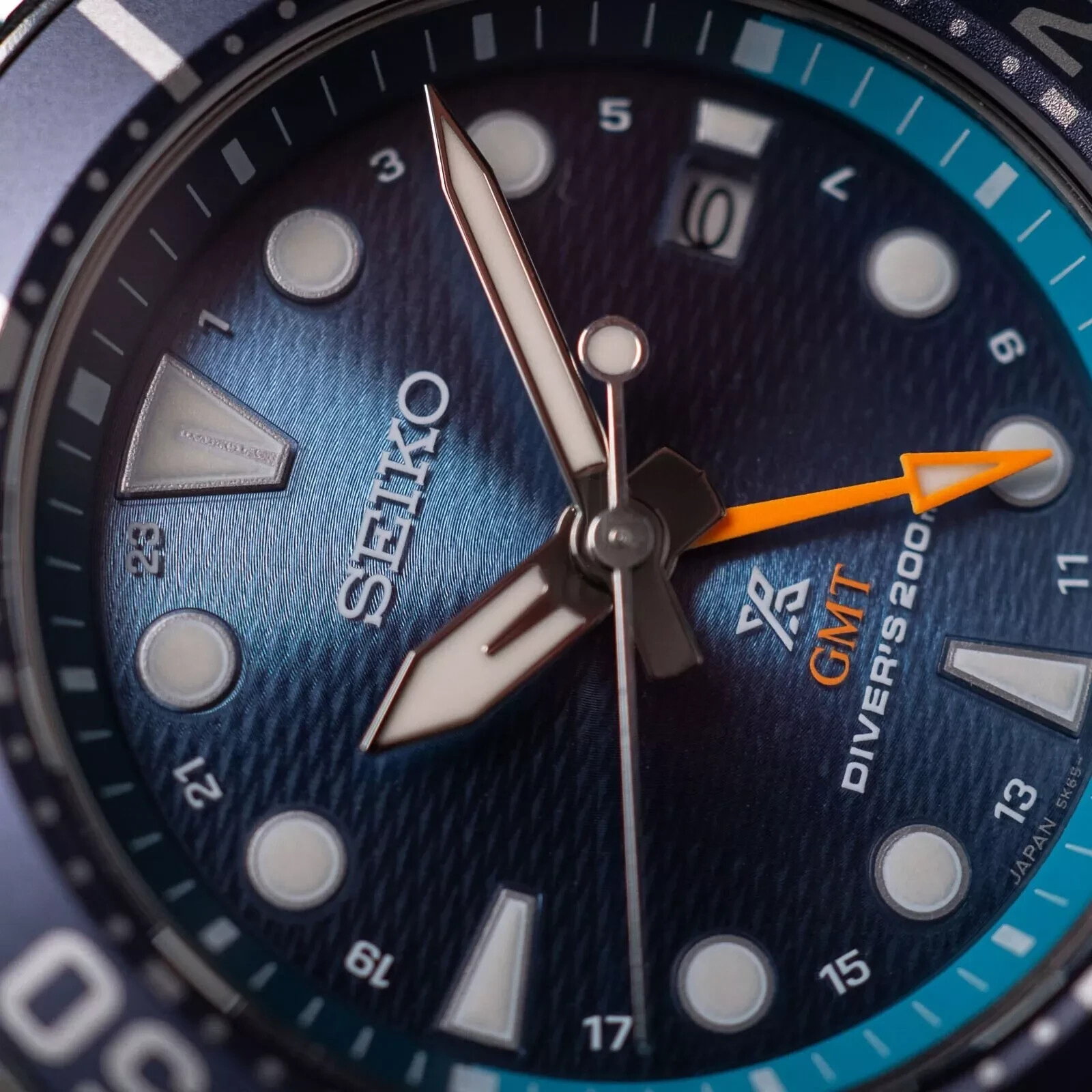 SEIKO Prospex SFK001J1 Sea SUMO Solar GMT Blue Dial Men’s Diver Watch WARRANTY
