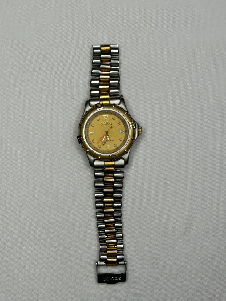 ​”Vintage Adidas Adventure watch with scratches. Not working, for repair/parts.”