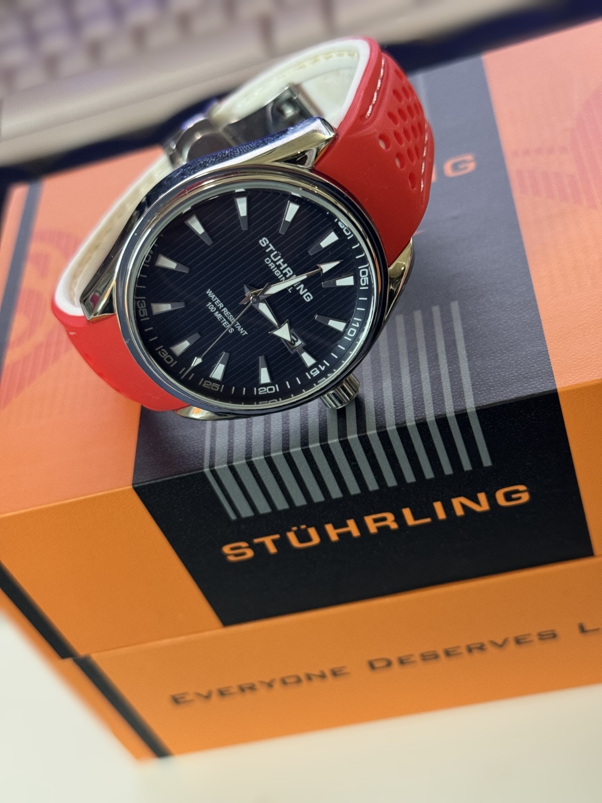 STUHRLING MENS WATCH QUARTZ LUMINOUS ARROW HANDS
