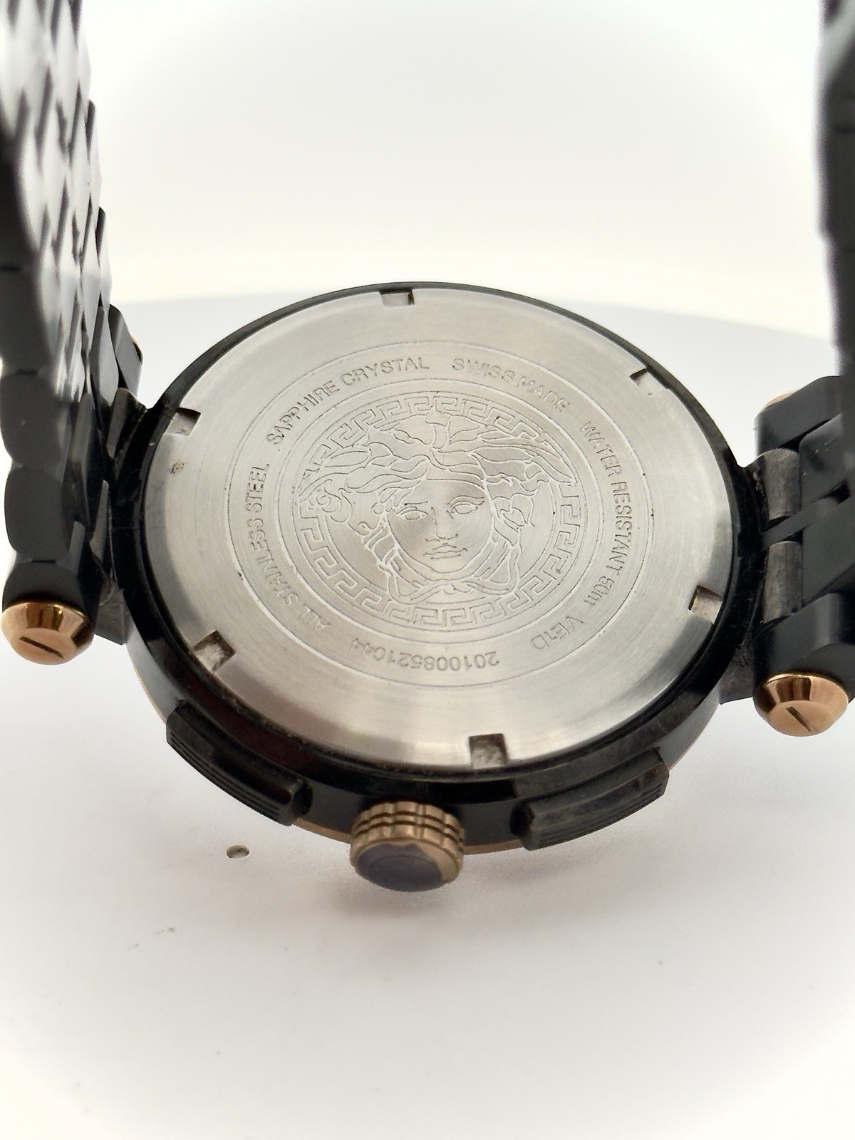 Versace Aion Chronograph Charcoal Bronze Stainless Steel Model VE1D00619 Watch