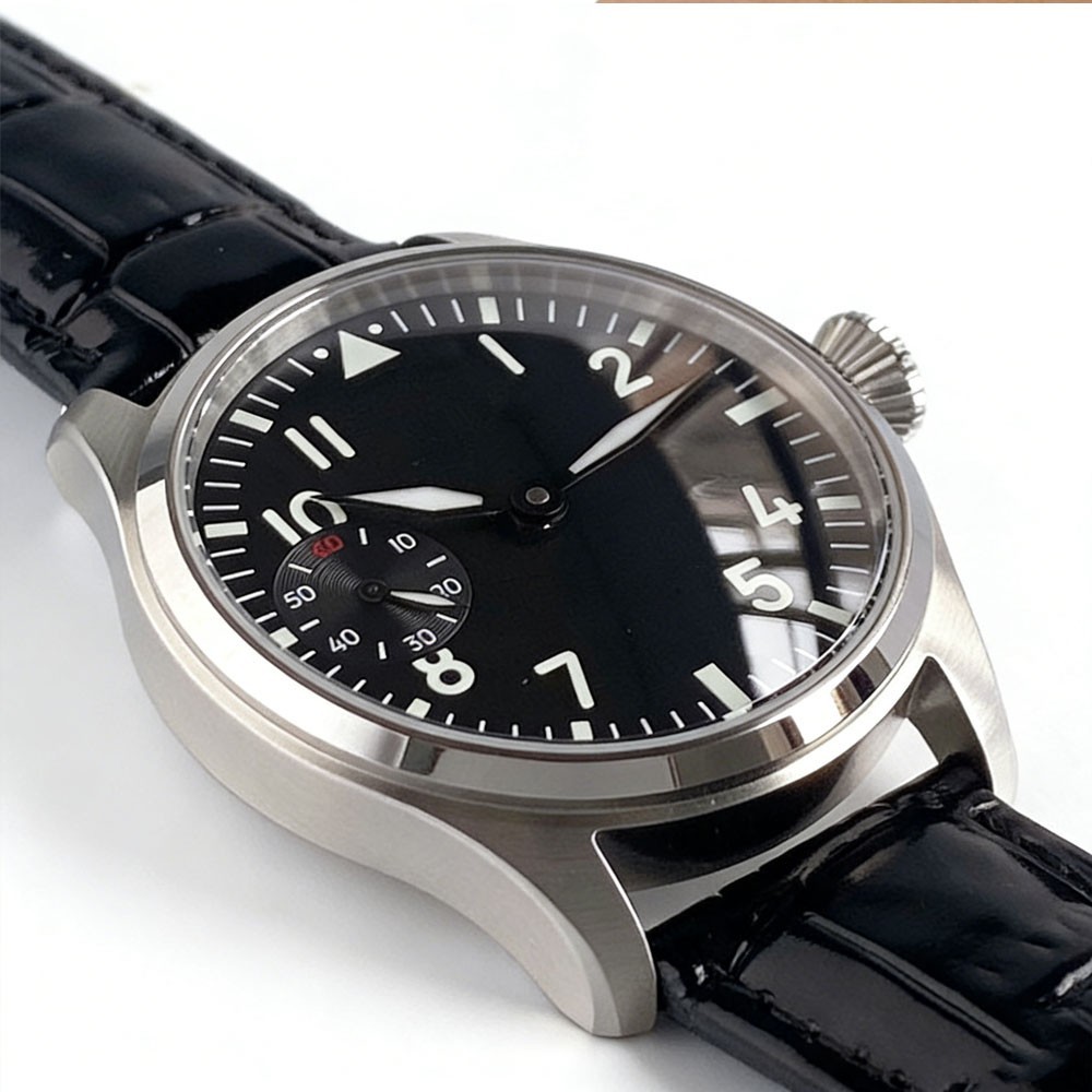 Tandorio New Sapphire Glass 42mm Hand-Wind Men Watches For Asia 6497 ST3600
