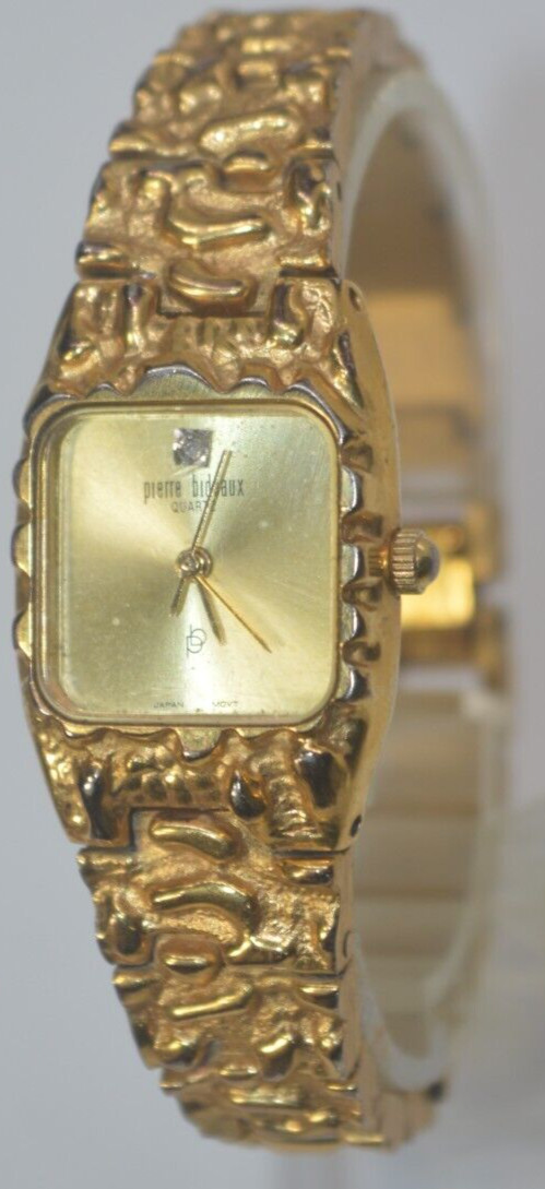 Pierre Bideaux Women Dress/Formal Gold Nugget Watch New battery GUARANTEED