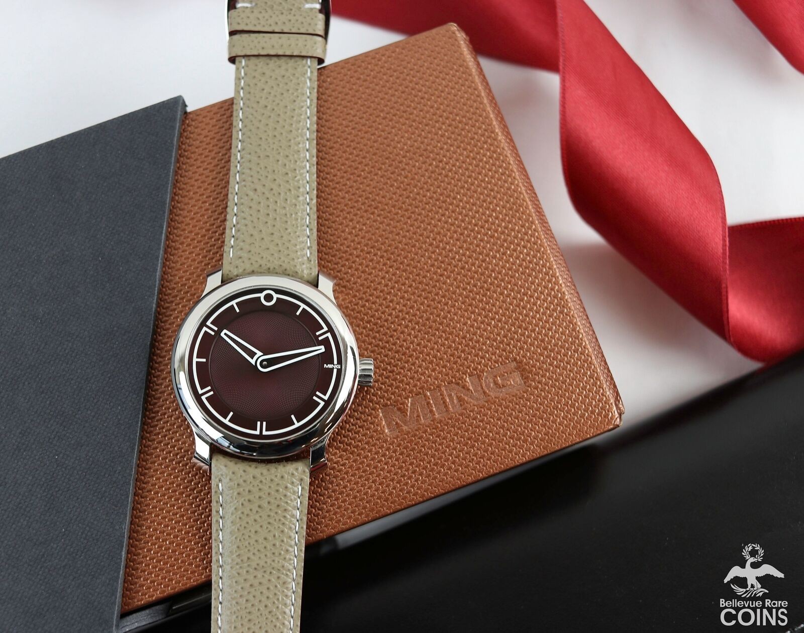 MING’s 17.09 Automatic Burgundy Dial Calibre 330 Handmade Strap Men’s Watch