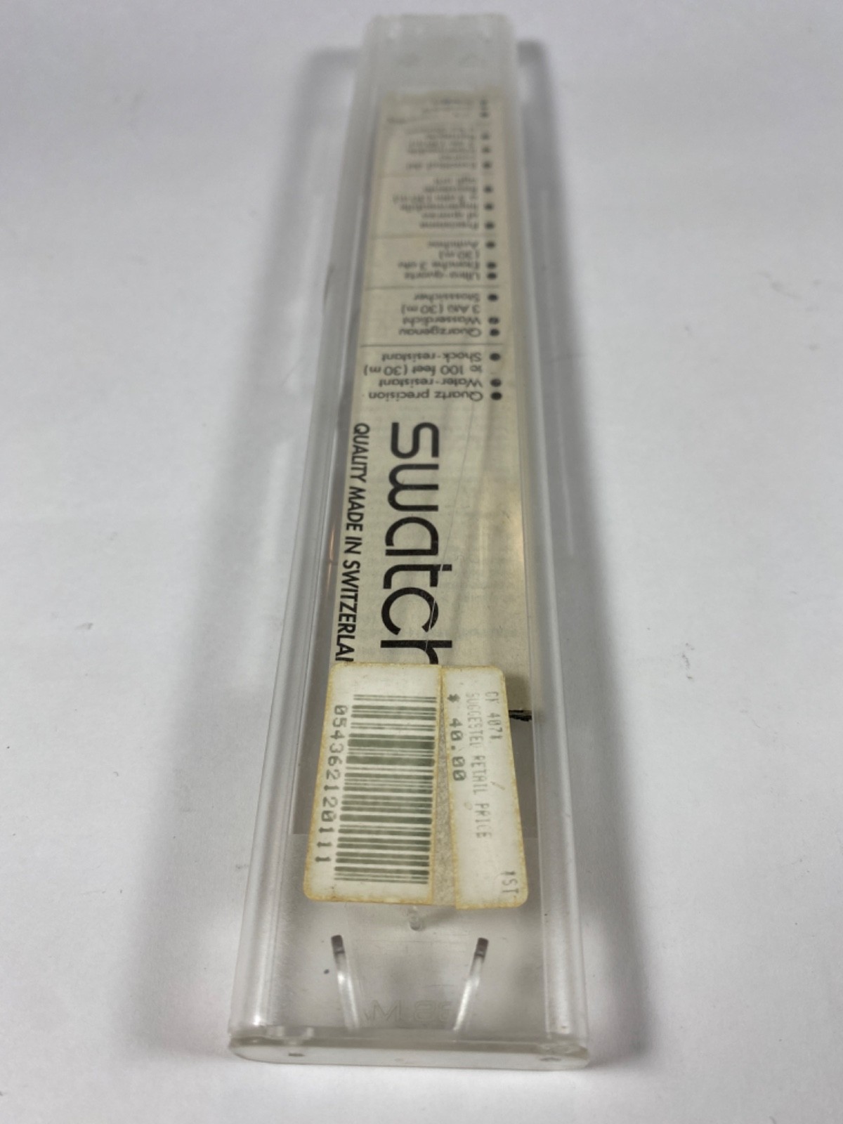 Vintage 1997 Swatch GK407 “BISEX” Pop Art Watch WHAT AM I TODAY Box Papers Works