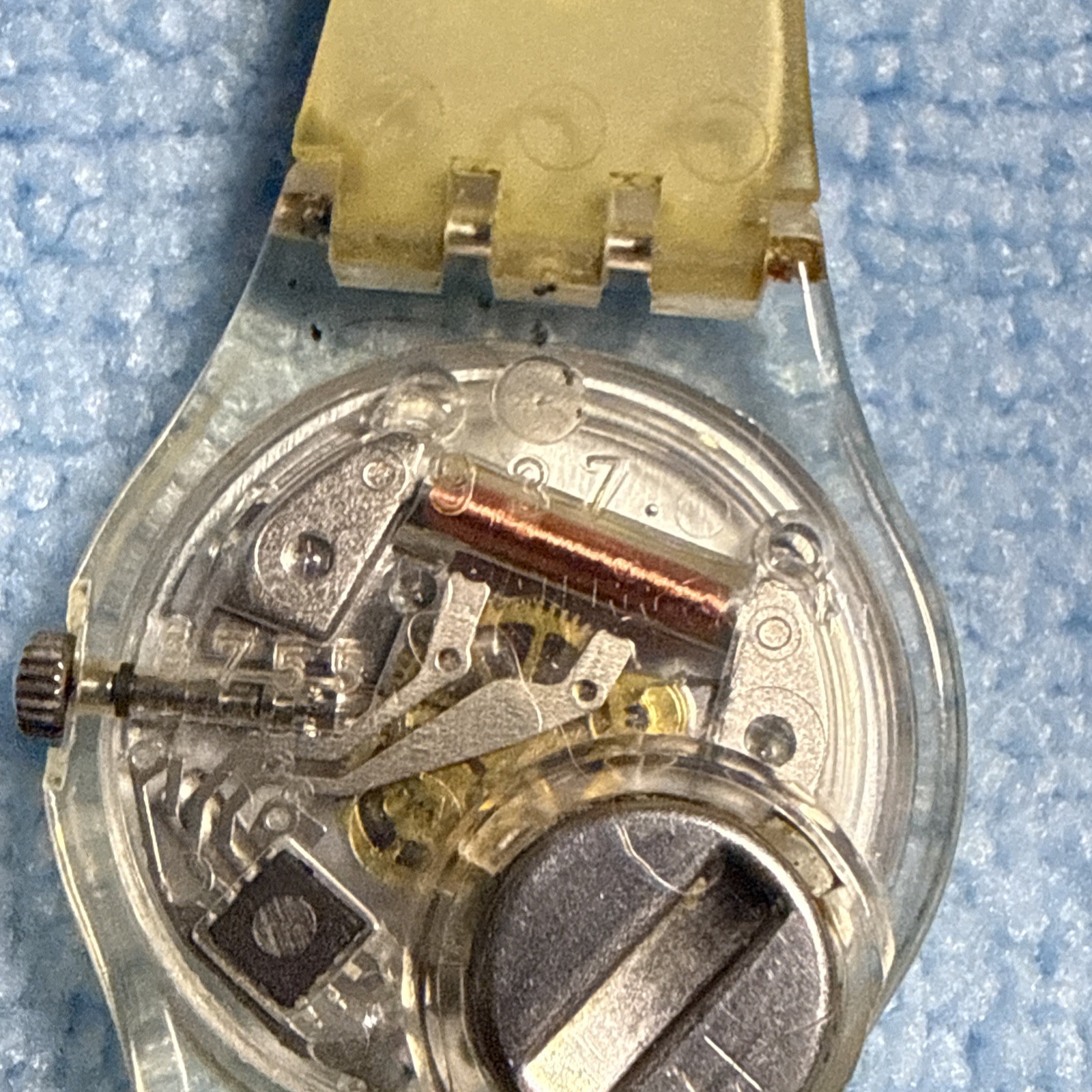 🇨🇭Swatch Watch ULO LK174 1999 Rare Working has a nee battery clear case too!