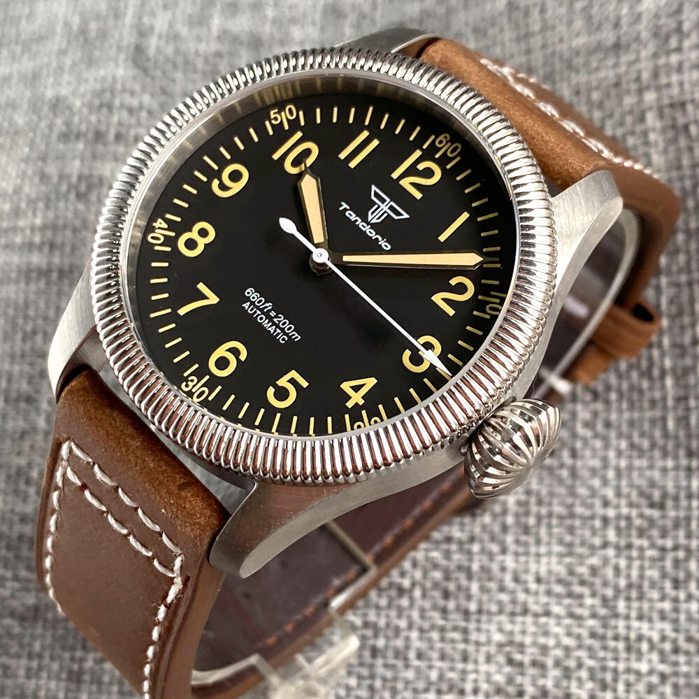 20ATM Diver 39mm Japan NH35A PT5000 Automatic Movement Men Watch Big Crown Lume