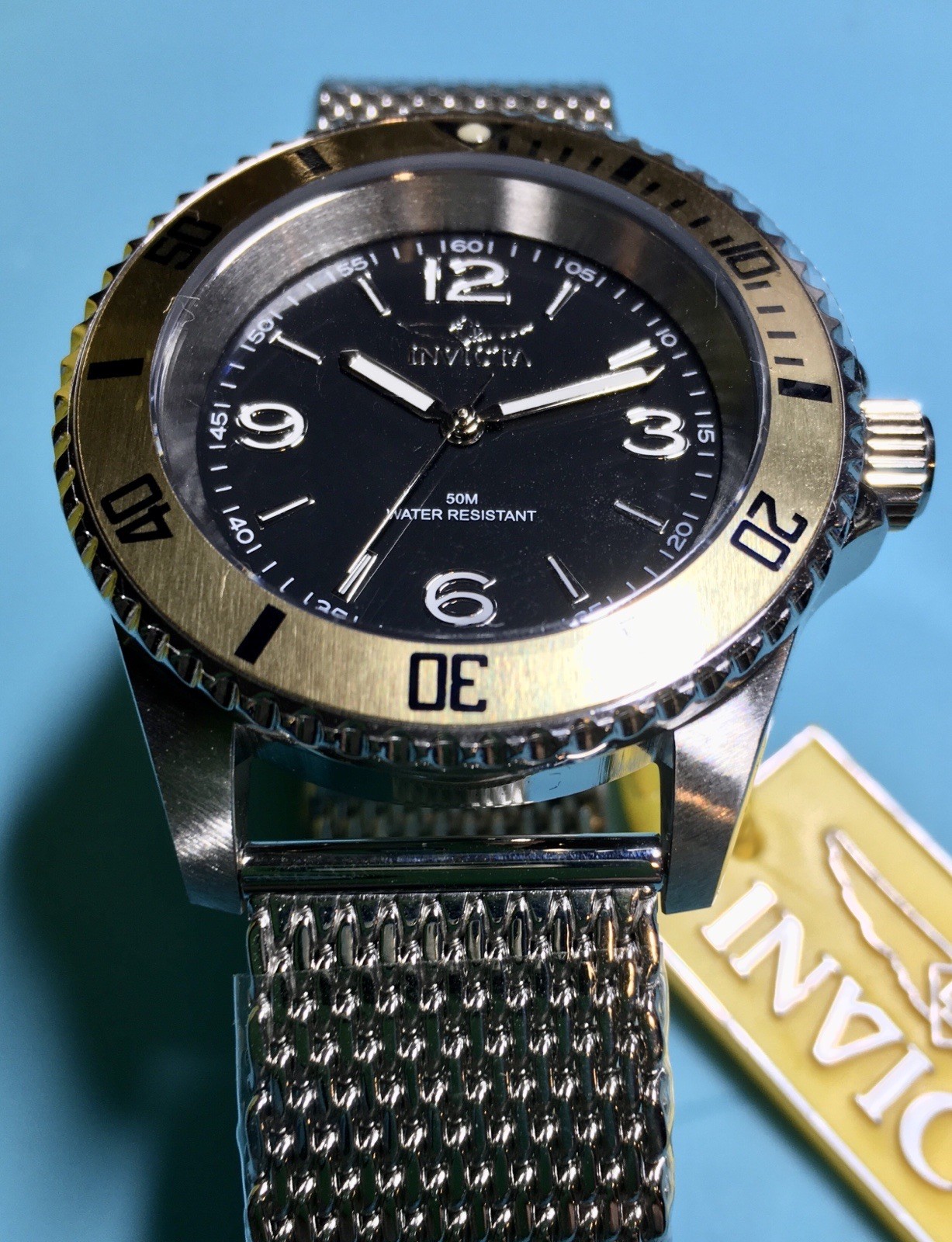 INVICTA SPECIALTY PRO DIVER FATHOMS STYLE NO DATE ALPHA NUMERIC 40MM QUARTZ MOD!