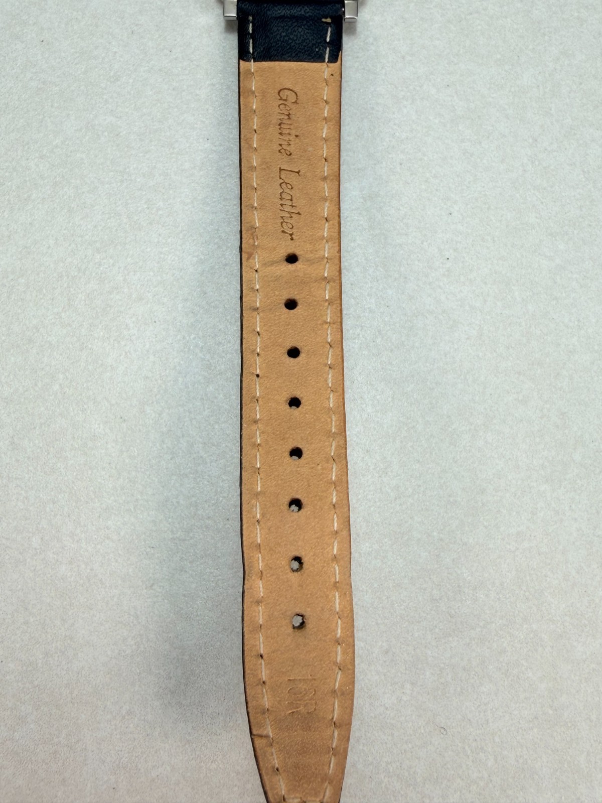 Tiffany & Co Swiss Made Tank Watch Stainless Steel Quartz Leather Strap Working