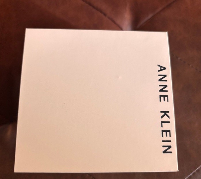 Anne Klein Rose Gold Tone Quartz Bracelet Watch Set w/ Bangles, Box
