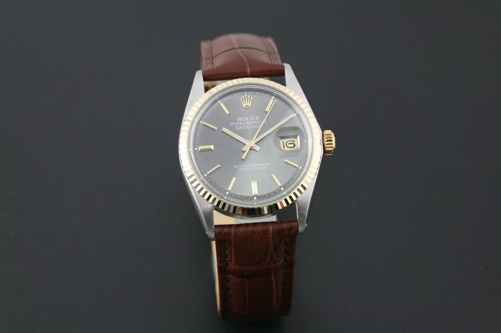 VINTAGE ROLEX 1601 DATEJUST AUTOMATIC CAL 1570 26 JEWELS MEN`S DATE WATCH 5