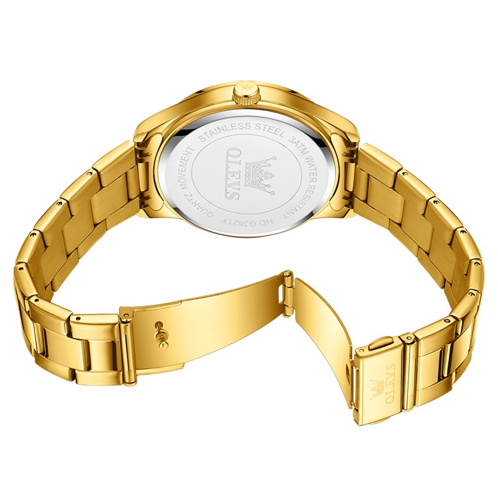 OLEVS Japan Movement Luxury Classics Couples Gift Diamond Quartz Wristwatch 3621