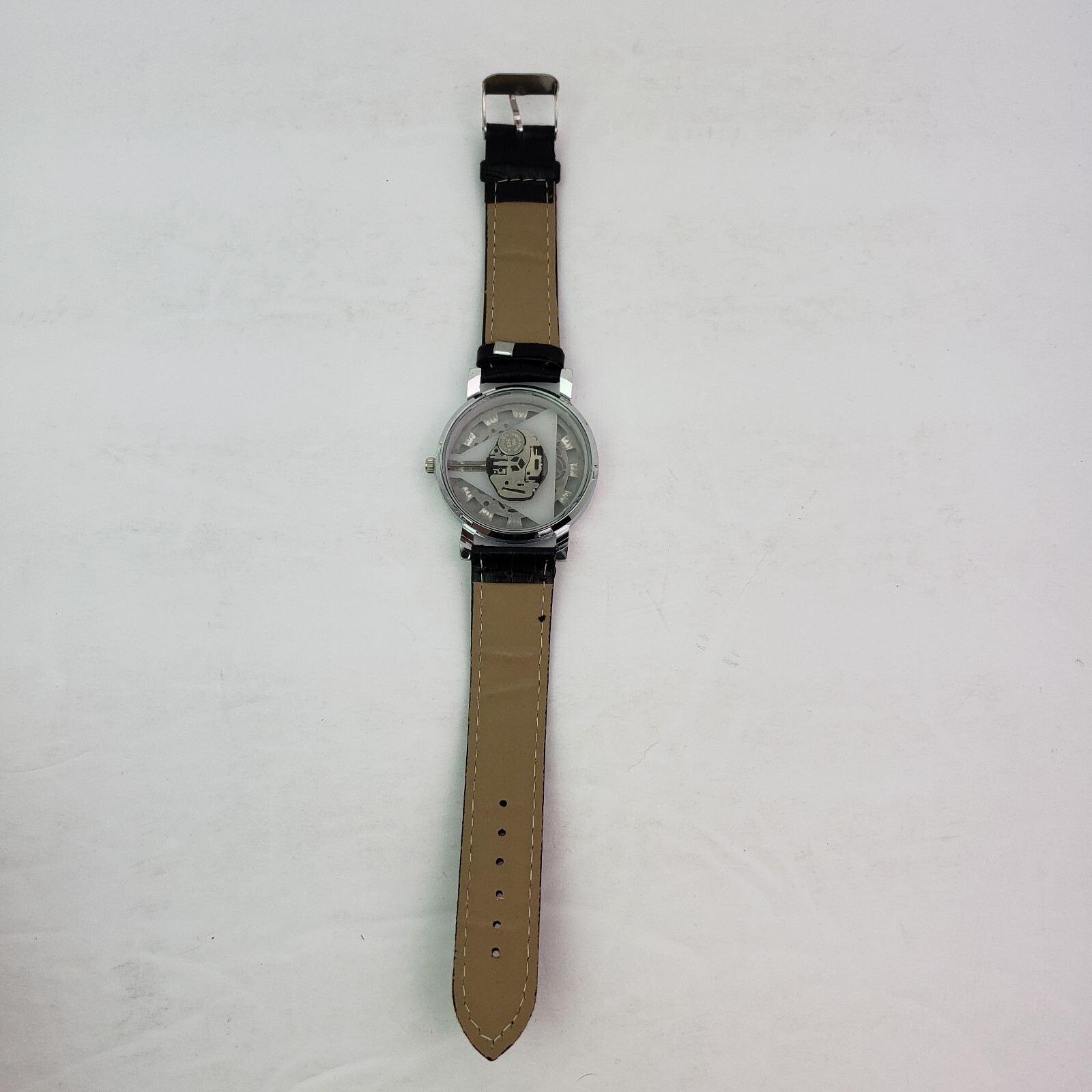 Unbranded Fashion Costume Mens Black Gears Formal Wrist Watch
