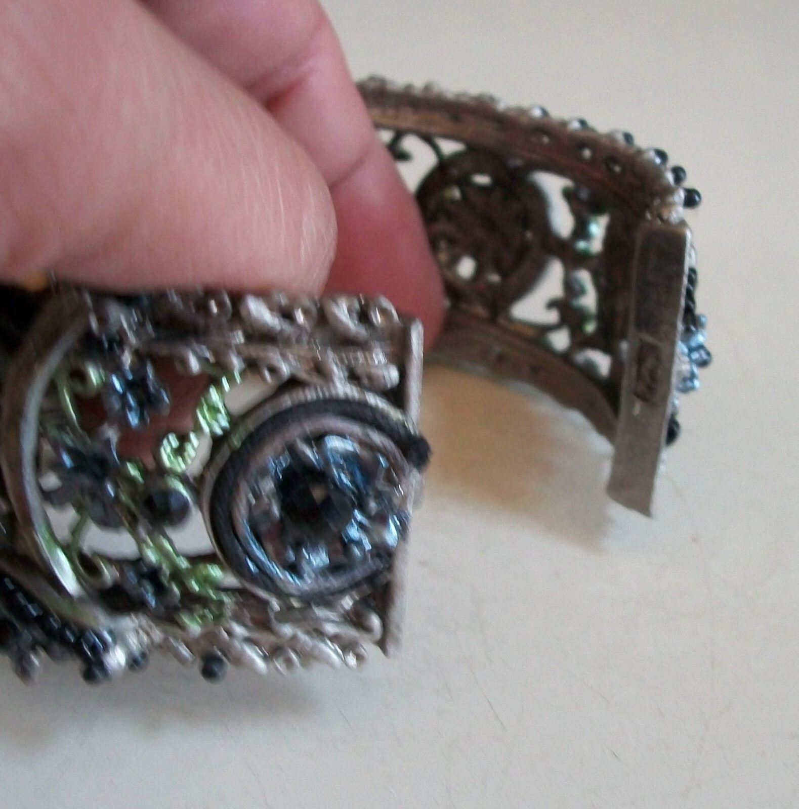 Women’s silver gray fashion bangle cuff casual party handmade look watch