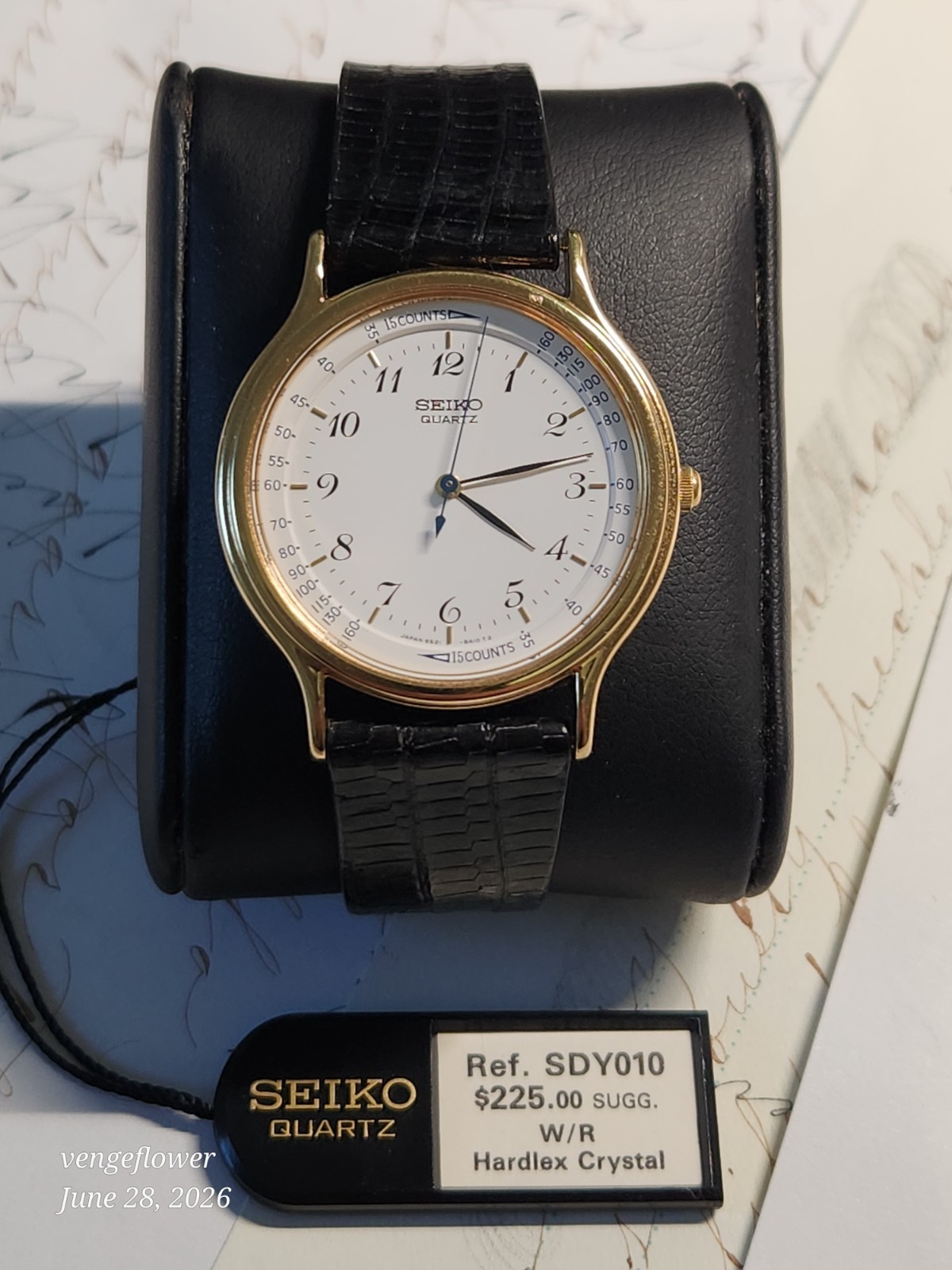 Vintage Seiko 5S21-8A19 Pulsometer Watch – Perfect Smooth Sweep, New Old Stock