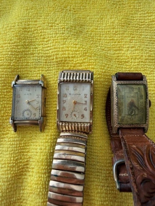 Vintage Bulova Mens Watches Gold Filled (Need Refurbishing)