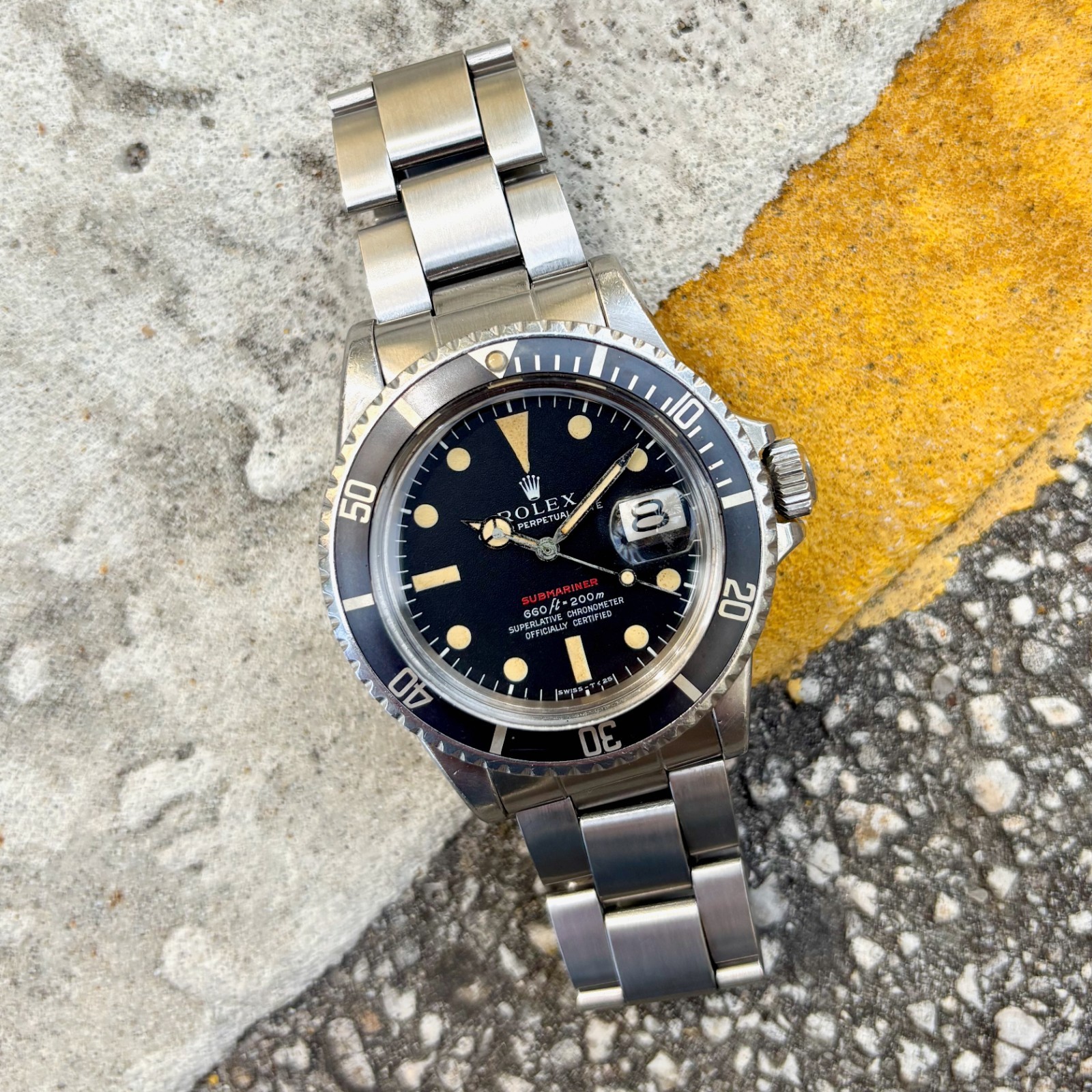 1971 Rolex Red Submariner 1680 Matte Black Mark IV Dial