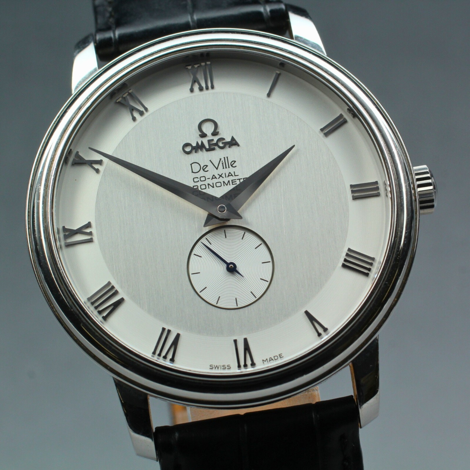 OMEGA DeVille Prestige Co-Axial 4813.30.01 Silver Dial Men’s Watch 39mm JAPAN