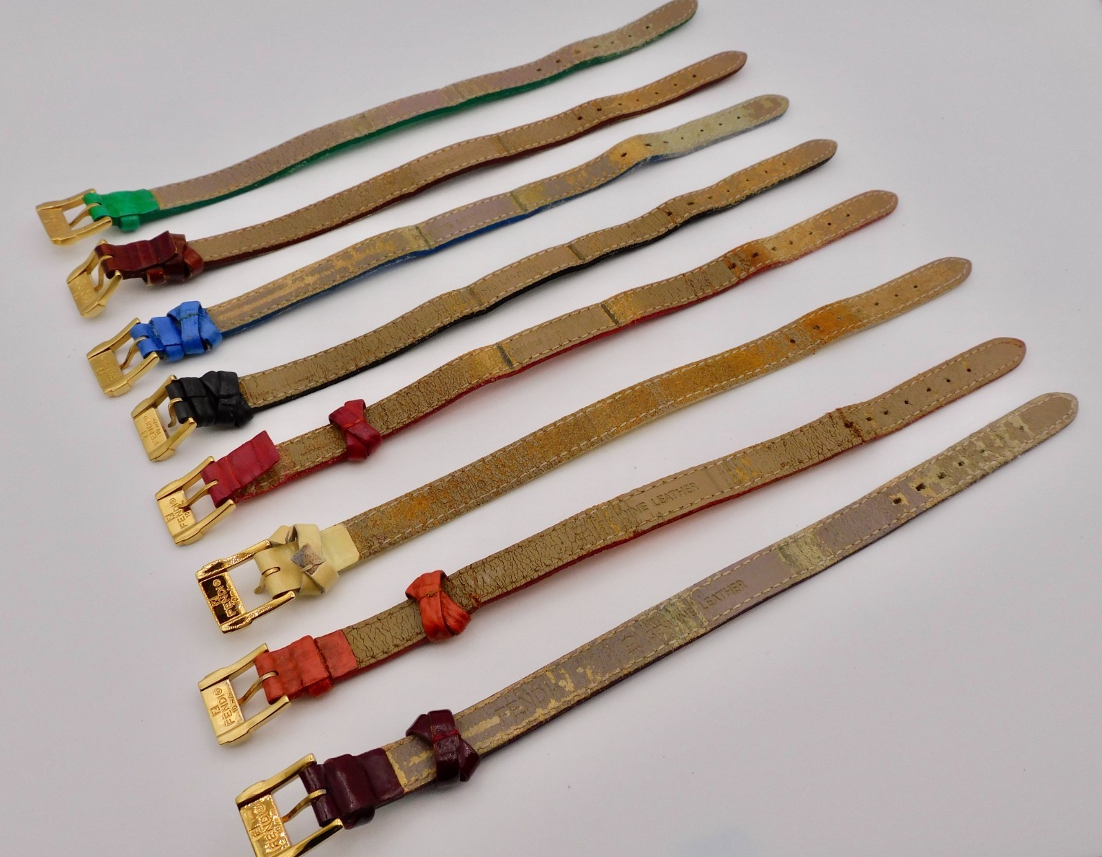 FENDI 640L Color Change Belt Gold Quartz Womens Watch in Box