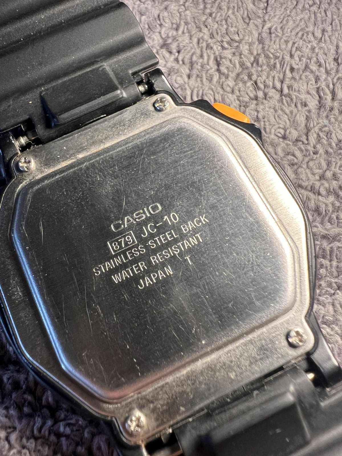 Vintage Casio JC-10 Mens Watch 35mm Black Jog Walk Workout Running Man