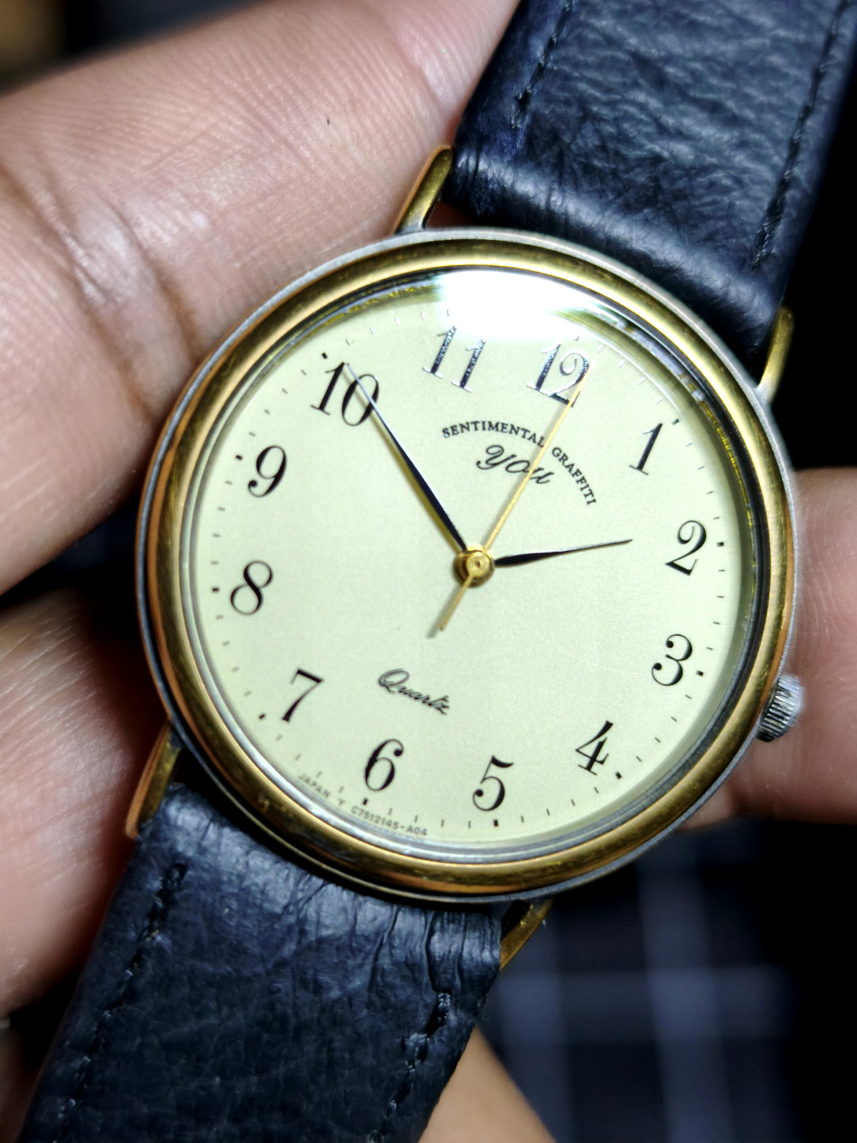 Orient YOU Sentimental Graffiti Anime Collab Vintage Gold Bezel Quartz Watch
