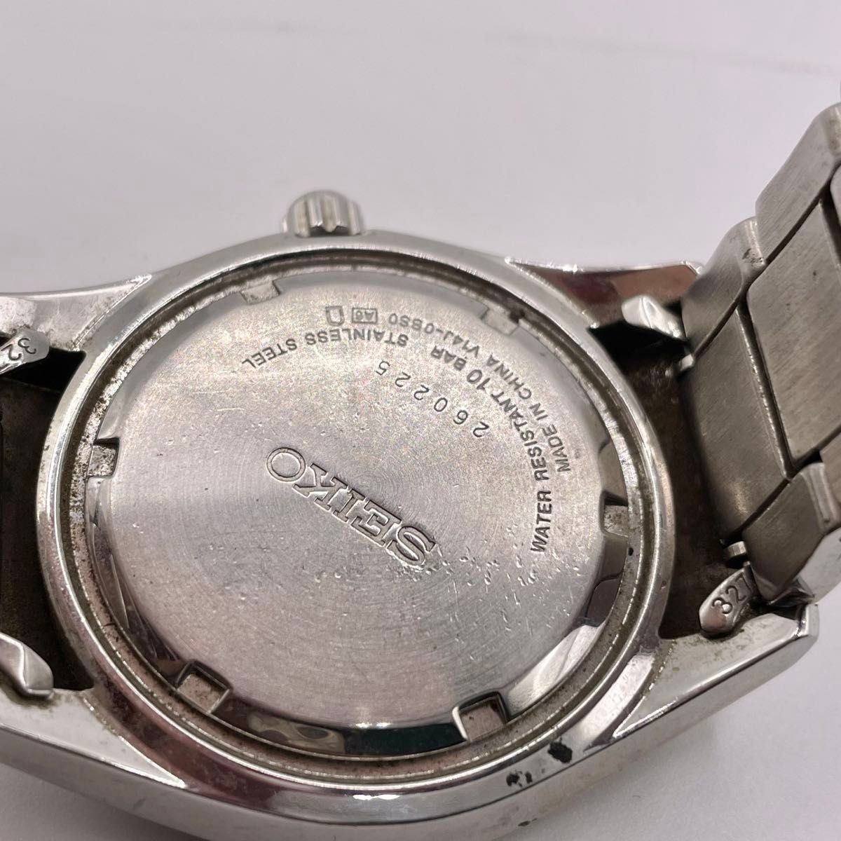 Working SEIKO Solar Wristwatch Chronograph Rare Color Yellow Black Model Seiko B