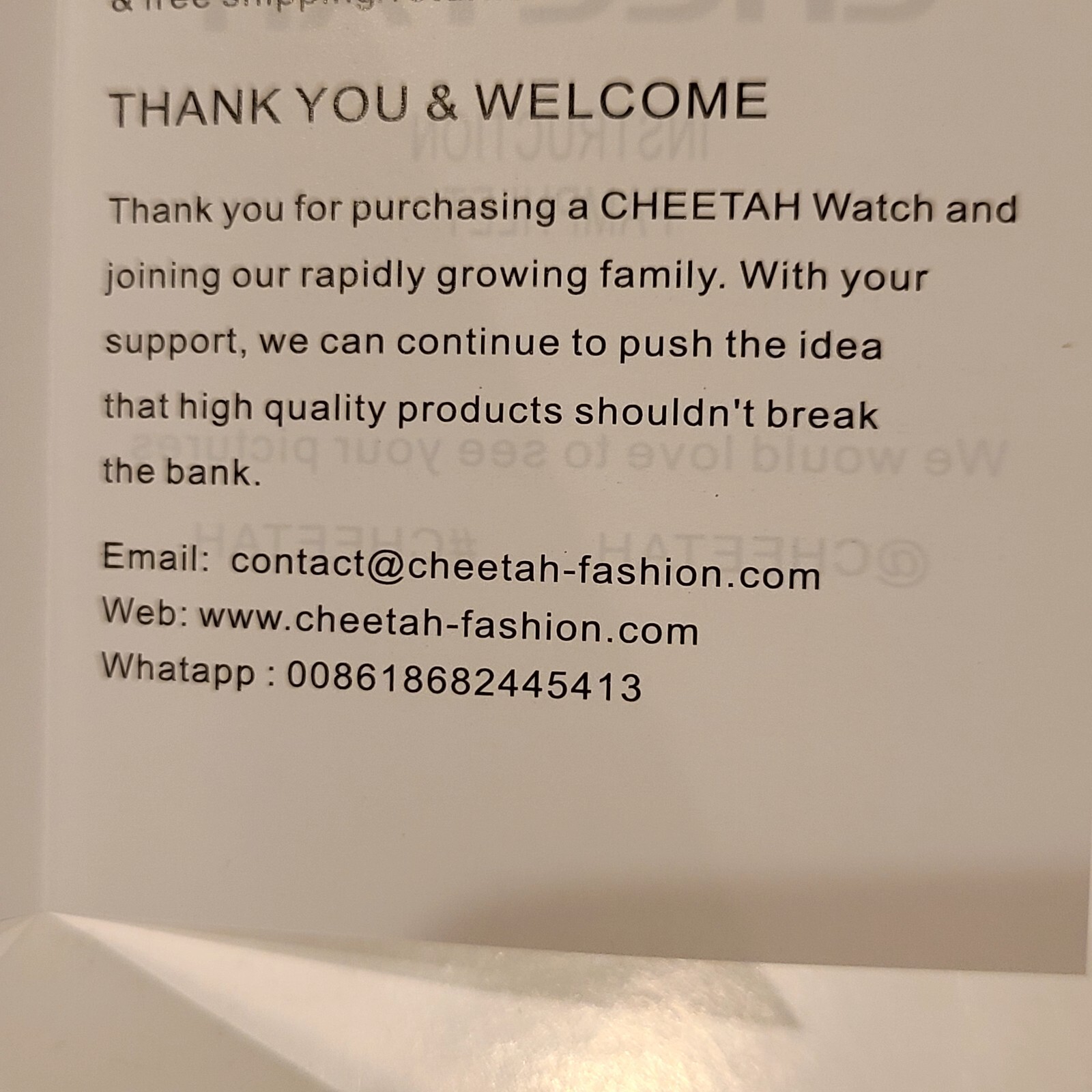 NIB Cheetah Mens Multifunction Watch Gloss Black W/ Adjustment Tool & Warranty