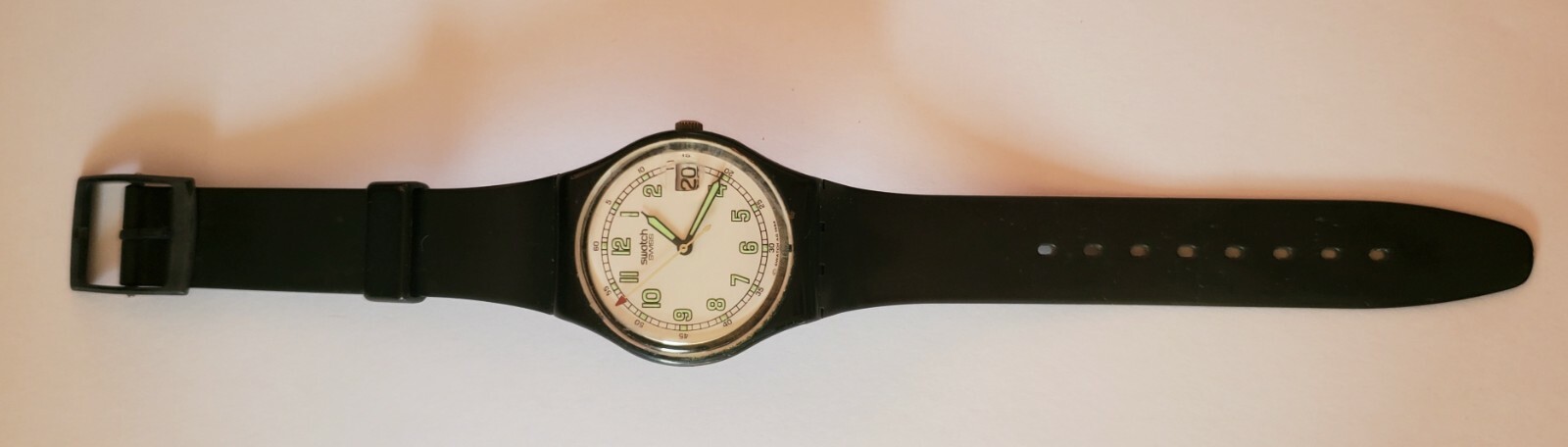 Swatch Watch CLASSIC FOR! Classic Style black white glow collector works