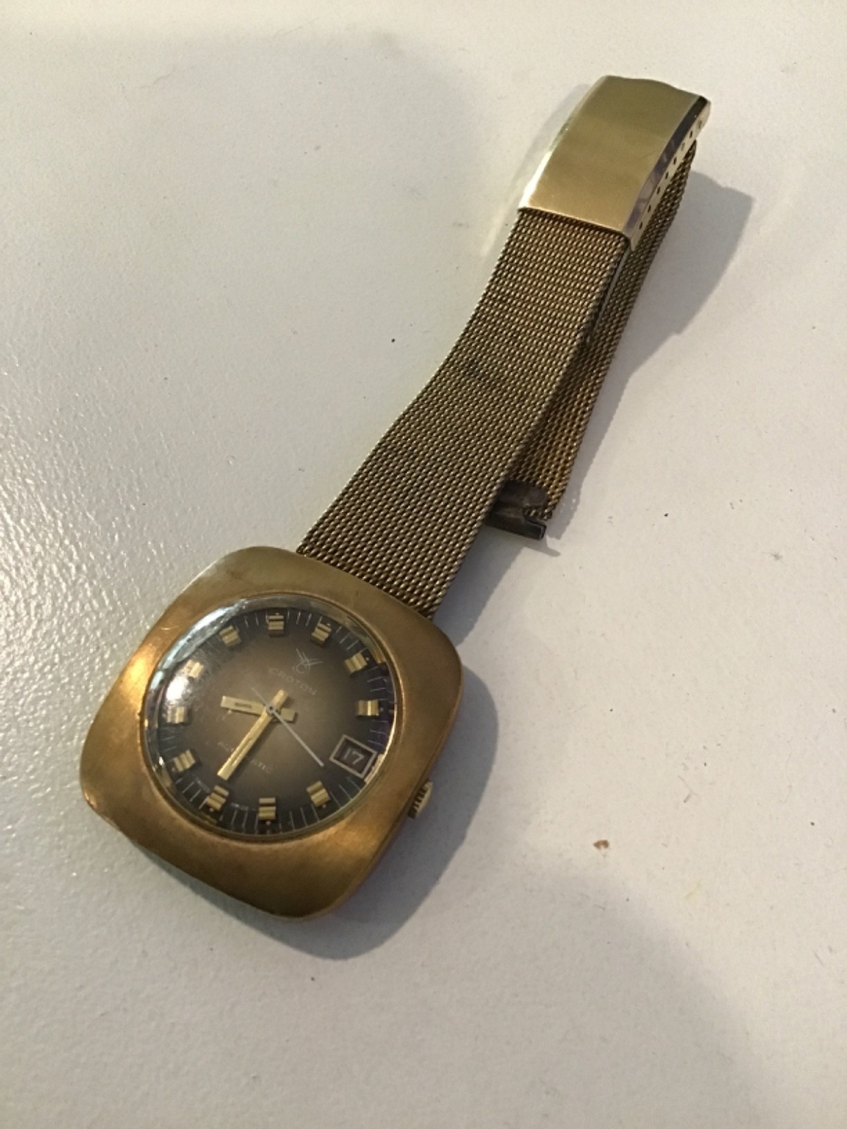 Croton Vintage 10k Gold Filled Automatic Wrist Watch 18k plated works