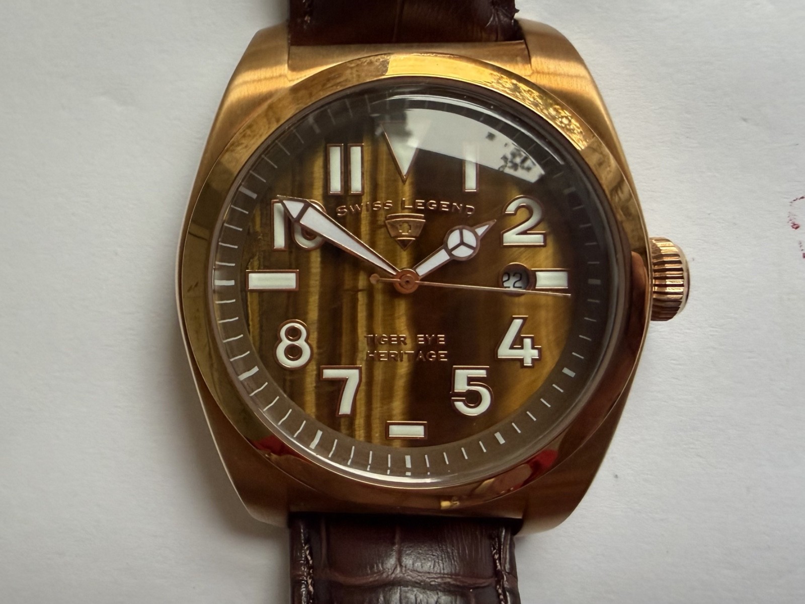 SWISS LEGEND TIGER EYE NEW/OLD STOCK MEN’S WATCH SWISS QUARTZ MOVEMENT