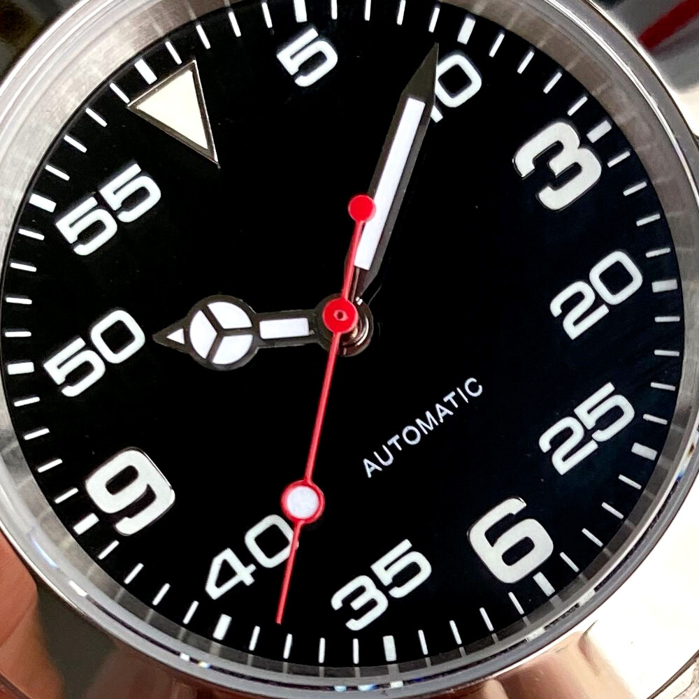 Bliger 39mm Sapphire Crystal Black Dial NH35A Automatic Men Watch Polished Bezel